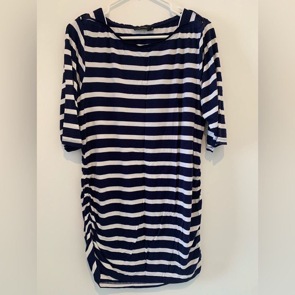 Maternity. Stork and Babe 3/4 length sleeve stripped dress. Size XL